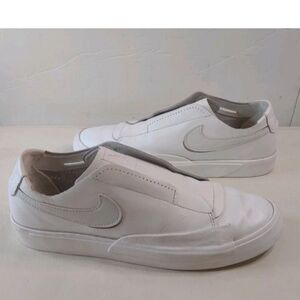 Nike Blazer Low Kickdown Slip Ons Triple White CJ1651-100 Women's Size 8